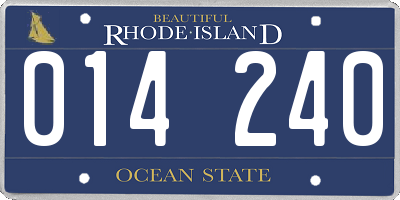 RI license plate 014240