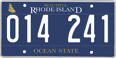 RI license plate 014241