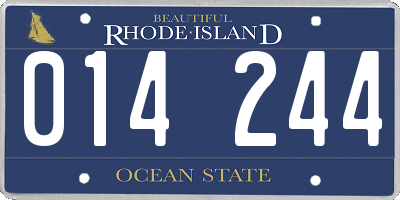 RI license plate 014244