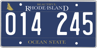 RI license plate 014245