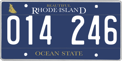 RI license plate 014246