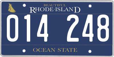 RI license plate 014248