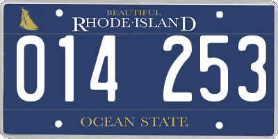 RI license plate 014253