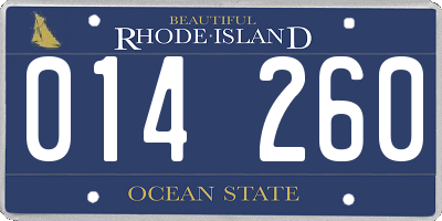 RI license plate 014260