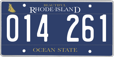 RI license plate 014261