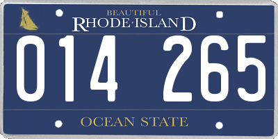 RI license plate 014265