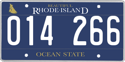 RI license plate 014266