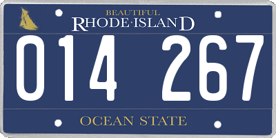 RI license plate 014267