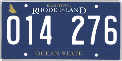 RI license plate 014276