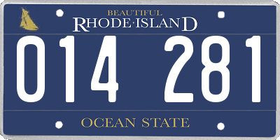 RI license plate 014281