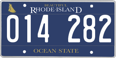 RI license plate 014282