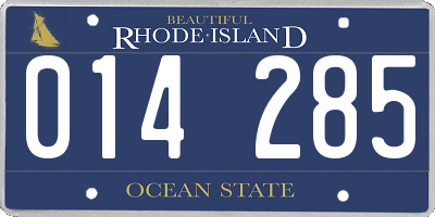 RI license plate 014285