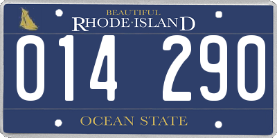 RI license plate 014290