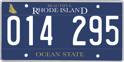 RI license plate 014295