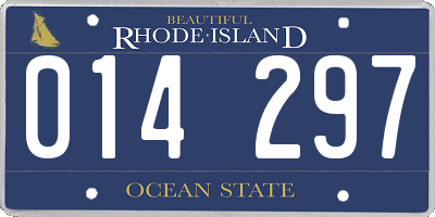 RI license plate 014297