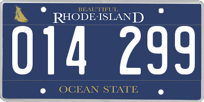 RI license plate 014299