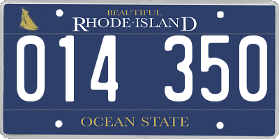 RI license plate 014350