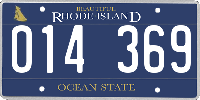 RI license plate 014369