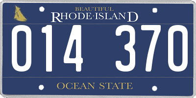 RI license plate 014370