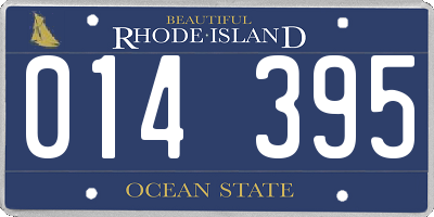 RI license plate 014395