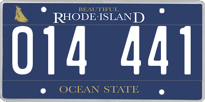 RI license plate 014441