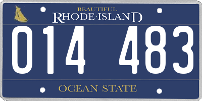 RI license plate 014483