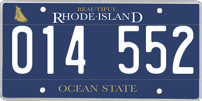 RI license plate 014552