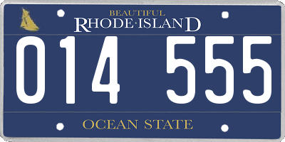 RI license plate 014555