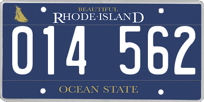RI license plate 014562