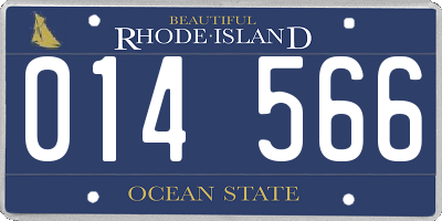 RI license plate 014566