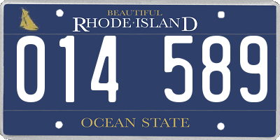 RI license plate 014589