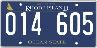 RI license plate 014605