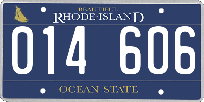 RI license plate 014606
