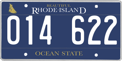 RI license plate 014622