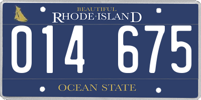 RI license plate 014675