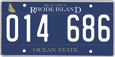 RI license plate 014686