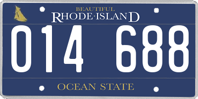 RI license plate 014688