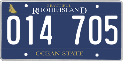 RI license plate 014705