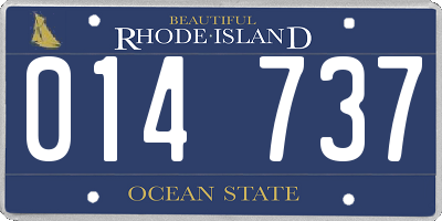 RI license plate 014737