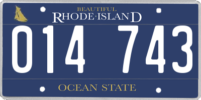 RI license plate 014743