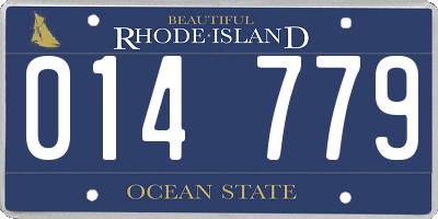 RI license plate 014779