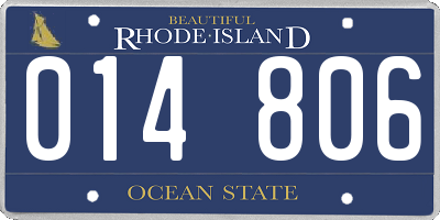 RI license plate 014806