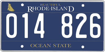 RI license plate 014826