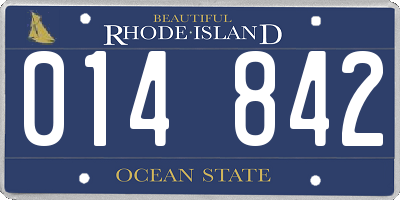 RI license plate 014842