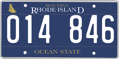 RI license plate 014846