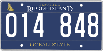 RI license plate 014848