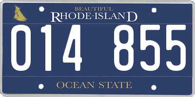 RI license plate 014855