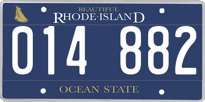 RI license plate 014882