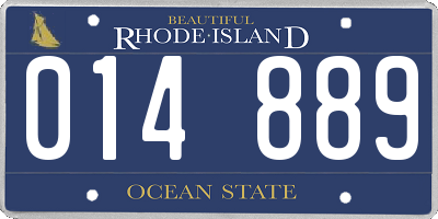 RI license plate 014889