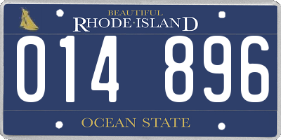 RI license plate 014896